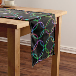 Rainbow 3D interlocking rings + your ideas Long Table Runner