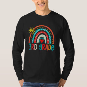 Rainbow 3rd Grade Back To School Cute First Day Of T-Shirt