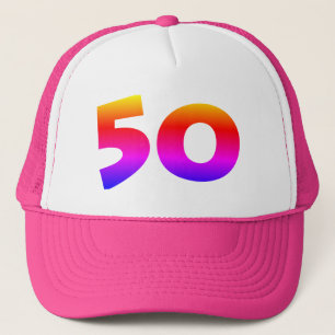 Rainbow 50th Birthday Party Trucker Hat