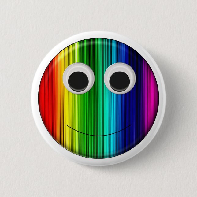 Rainbow 6 Cm Round Badge (Front)