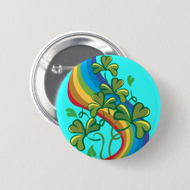 Rainbow 6 Cm Round Badge (Front & Back)