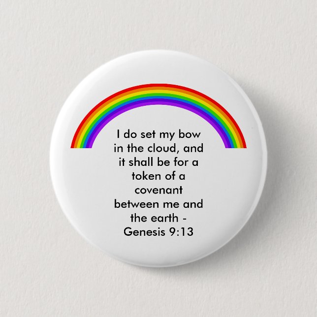 Rainbow, 6 Cm Round Badge (Front)