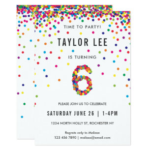 6 year old girl invitations stationery zazzle uk