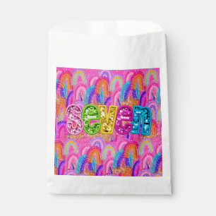 Rainbow 7th Birthday Favour Bags