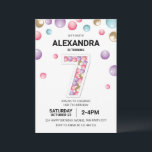 Rainbow 7th Birthday Party, Pink Balloon Girl Invitation<br><div class="desc">Let the magic of childhood and a spectrum of colours come alive with our "Rainbow 7th Birthday Party, Pink Balloon Girl Invitation." This charming invitation is the gateway to an enchanting celebration that will make your little one's fourth birthday a day to remember. Key Features: 1. Adorable Pink Balloon Girl...</div>