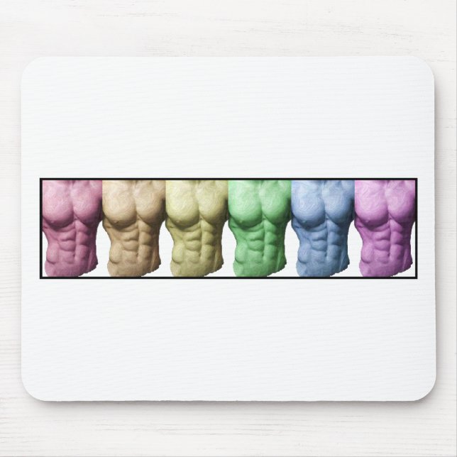 Rainbow Abs Mouse Mat (Front)