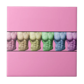 Rainbow Abs Tile- Pink Tile