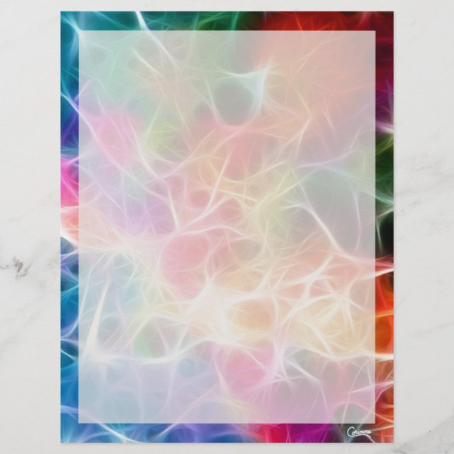 Rainbow Abstract 2 -  8.5" x 11" Stationery Sheet (Front)