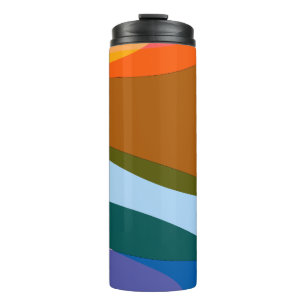Rainbow Abstract 605 Thermal Tumbler