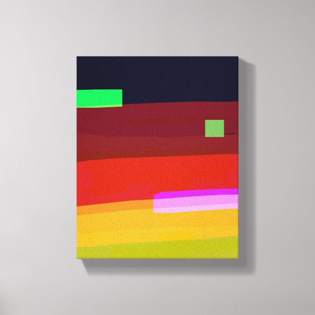 Rainbow Abstract Art Canvas Print (Front)