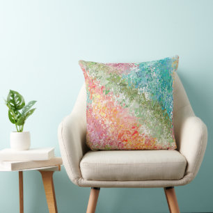 Rainbow Abstract Cushion