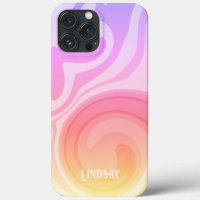 Rainbow Abstract Customise Name Pastel Unique