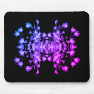 Rainbow Abstract Floral Graphic Pattern Mouse Mat