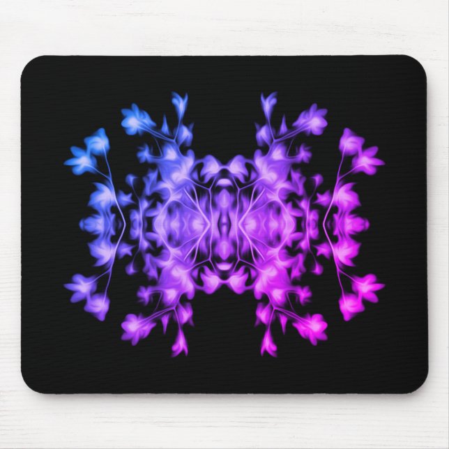 Rainbow Abstract Floral Graphic Pattern Mouse Mat (Front)