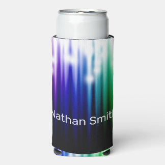 Rainbow abstract Glitter Texture  Seltzer Can Cooler
