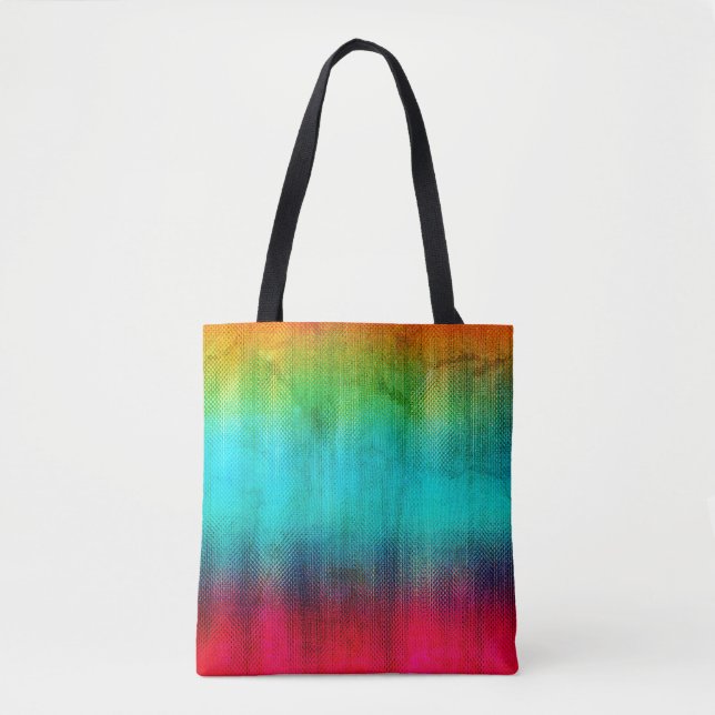 Rainbow Abstract Grunge Tote Bag (Front)