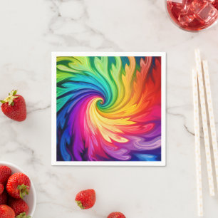 Rainbow abstract napkin