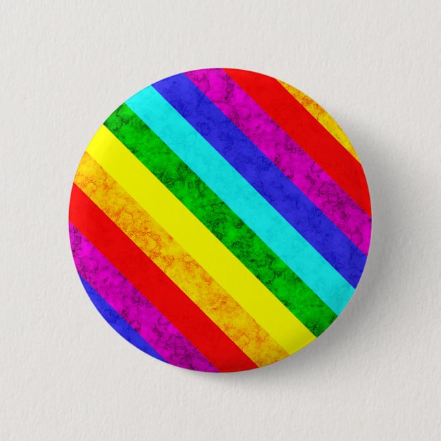Rainbow abstract pattern 6 cm round badge (Front)