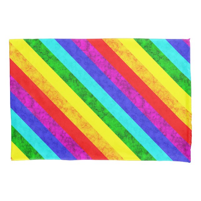 Rainbow abstract pattern  pillowcase (Front)