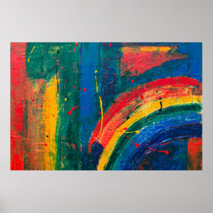 Rainbow Abstract Poster
