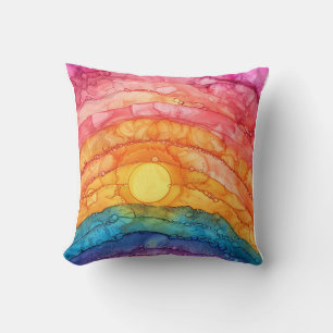 Rainbow Abstract Pride  Cushion