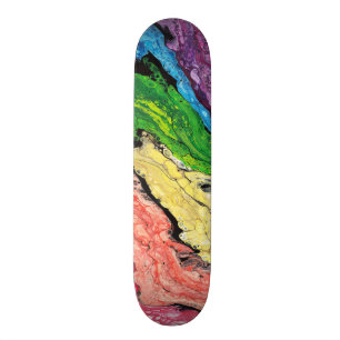 "Rainbow" Abstract Skateboard Deck