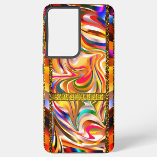 Rainbow Abstract Swirl Trends  Samsung Galaxy Case
