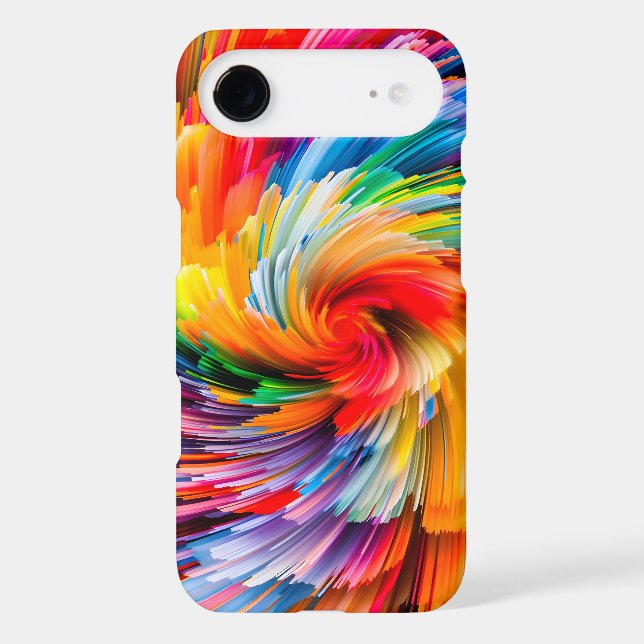 Rainbow Abstract Vibrant Swirl Modern (Back)