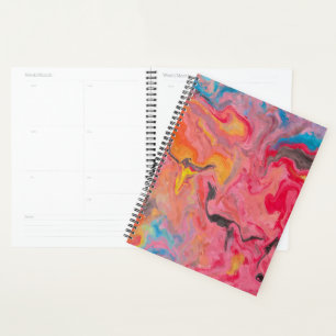 Rainbow Abstract Waterfall Planner