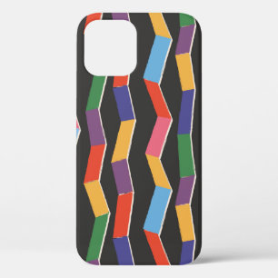 Rainbow abstract zig zag seamless pattern,hand pai iPhone 12 case