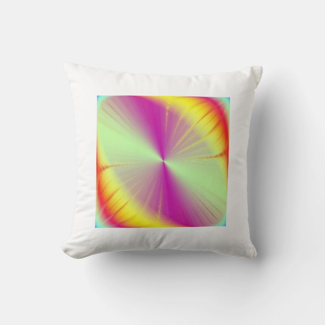 Rainbow Abstraction Cushion (Front)