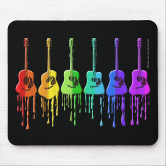 Rainbow Acoustic Guitars Mouse Mat