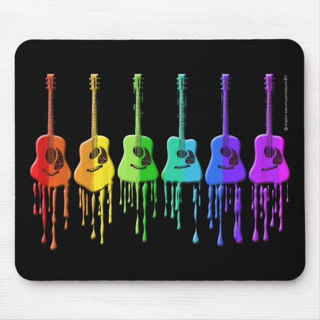 Rainbow Acoustic Guitars Mouse Mat (Front)