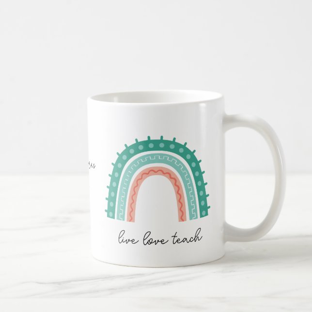 rainbow add your own quote coffee mug (Right)