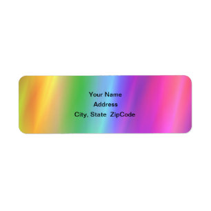 Rainbow Address Label