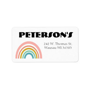 Rainbow Address Label.  Label