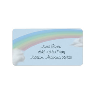Rainbow Address Stickers