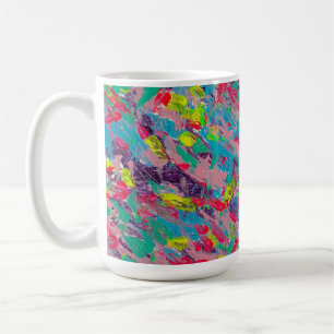 Rainbow Aesthetic Abstract Painting Coffee Mug