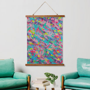 Rainbow Aesthetic Abstract Painting Hanging Tapestry
