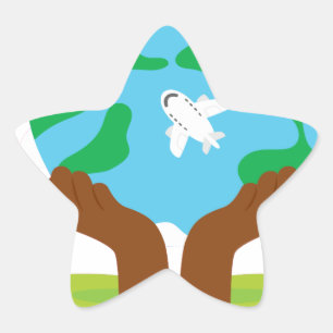 rainbow african Earth Day Star Sticker