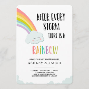 Rainbow After a Loss Neutral Baby Shower Invitation