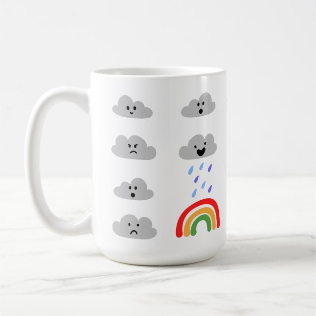 Rainbow After The Storm - Cloudy Day Coffee Mug (Left)