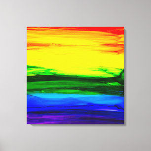 Rainbow Alcohol Ink Abstract Canvas Print