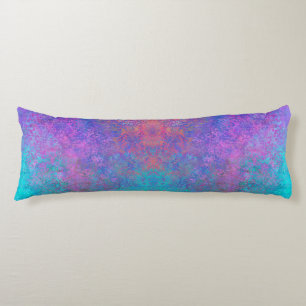 Rainbow Alcohol Ink, Bright Colourful Abstract Body Cushion