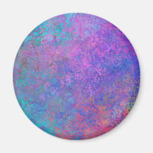 Rainbow Alcohol Ink, Bright Colourful Abstract Magnet
