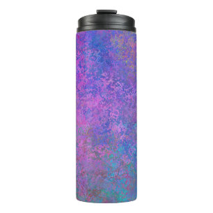 Rainbow Alcohol Ink, Bright Colourful Abstract Thermal Tumbler