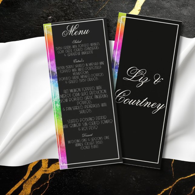 Rainbow Alcohol Ink Watercolor Menu (Creator Uploaded)
