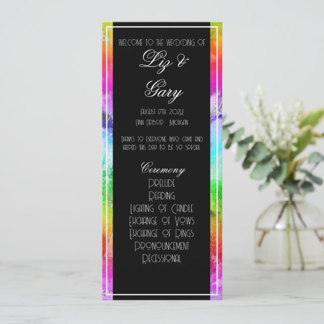 Rainbow Alcohol Ink Watercolor Program Programme (Standing Front)