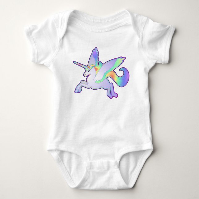 Rainbow Alicorn Baby Bodysuit (Front)