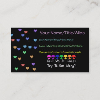 Rainbow Aliens Business Card
